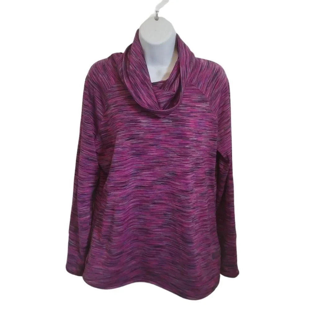 Marc New York Activewear Top, Cowl, Multi-Color, M